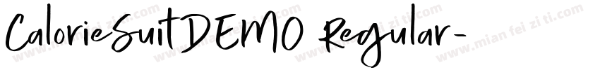 CalorieSuitDEMO Regular字体转换